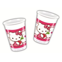 VASOS HELLO KITTY HEARTS 8 UNIDADES