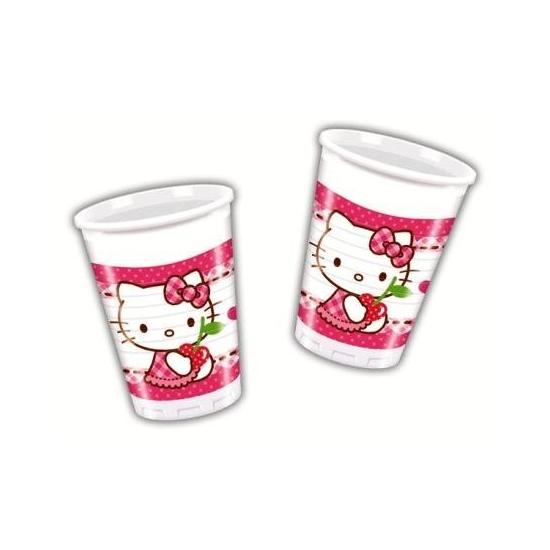 VASOS HELLO KITTY HEARTS 8 UNIDADES