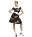 Vestido  Años 50 Negro para adulta
