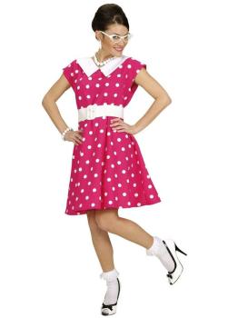 Vestido  de los Años 50 Rosa para adulta