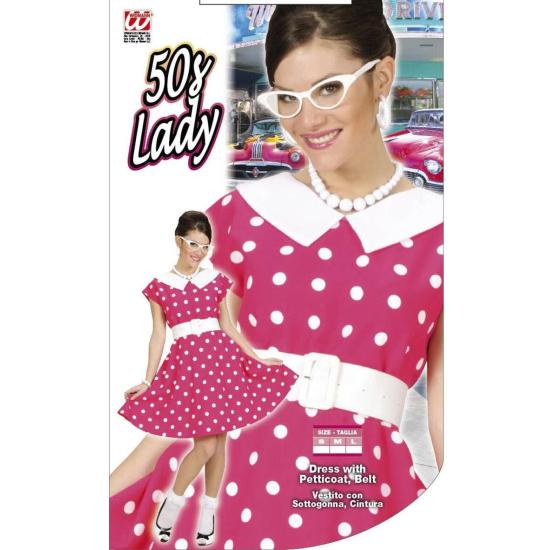 Vestido  de los Años 50 Rosa para adulta