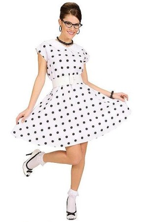 VESTIDO AÑOS 50 BLANCO