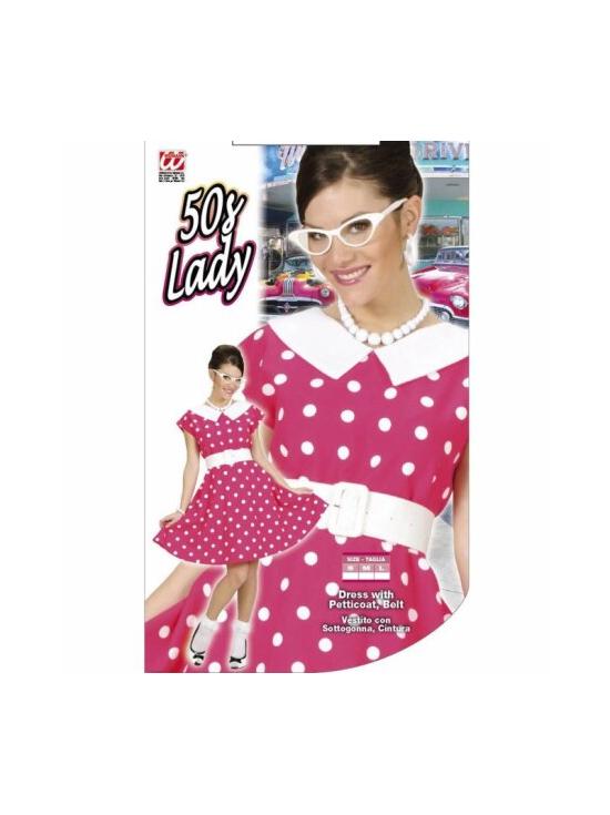 Vestido  de los Años 50 Rosa para adulta