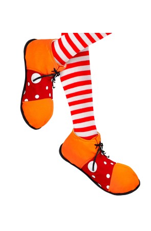 Zapatos  payaso con lunares para adultos