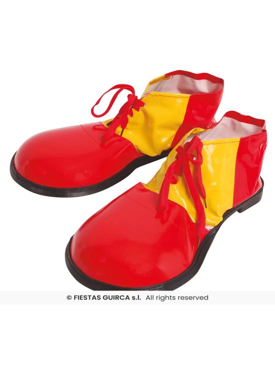 Zapatos de Payaso Rojos y Amarillos Extra