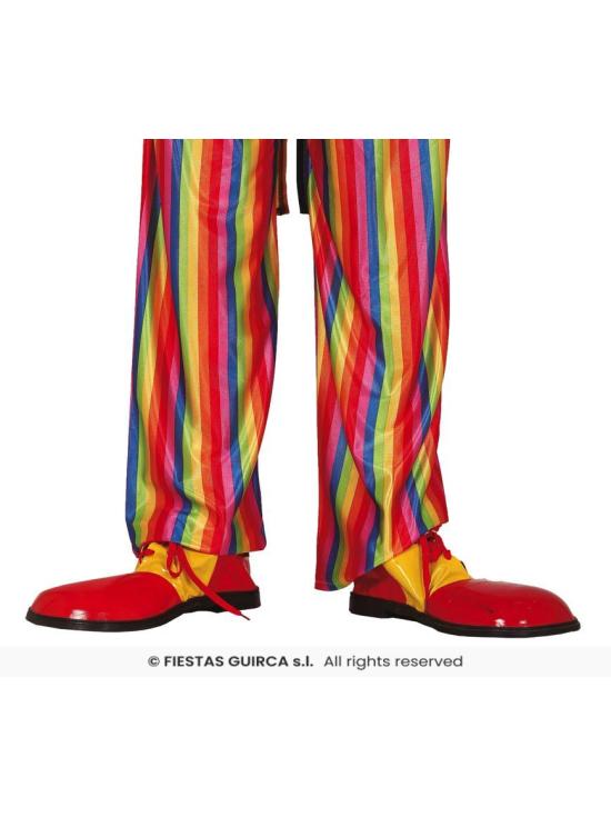 Zapatos de Payaso Rojos y Amarillos Extra