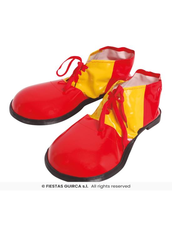 Zapatos de Payaso Rojos y Amarillos Extra