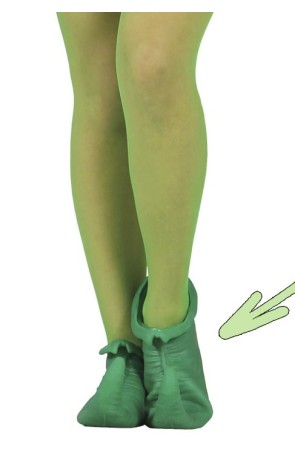 Zapatos Verdes de Elfos en Goma.