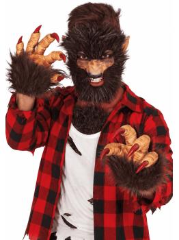 Zarpas de Hombre Lobo de Látex con Pelo y Garras – Halloween
