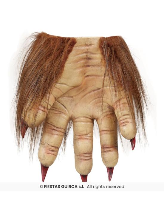 Zarpas de Hombre Lobo de Látex con Pelo y Garras – Halloween