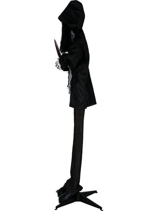 Zombie Asesino con Luz, Sonido y Movimiento (180 cm) – Decoración de Halloween – Negro