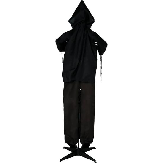 Zombie Asesino con Luz, Sonido y Movimiento (180 cm) – Decoración de Halloween – Negro