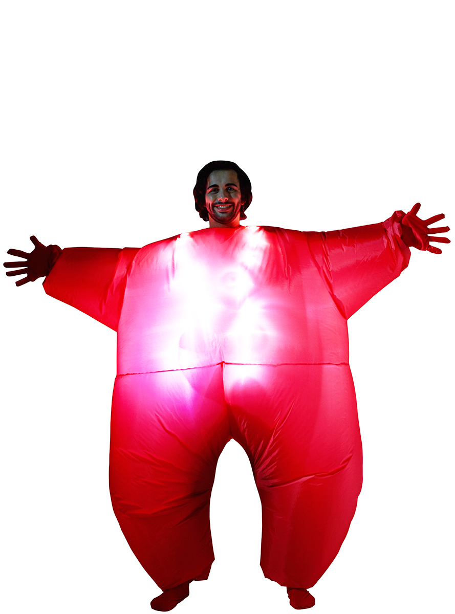 Disfraz hinchable luminoso rojo para adulto > Disfraces para Hombres