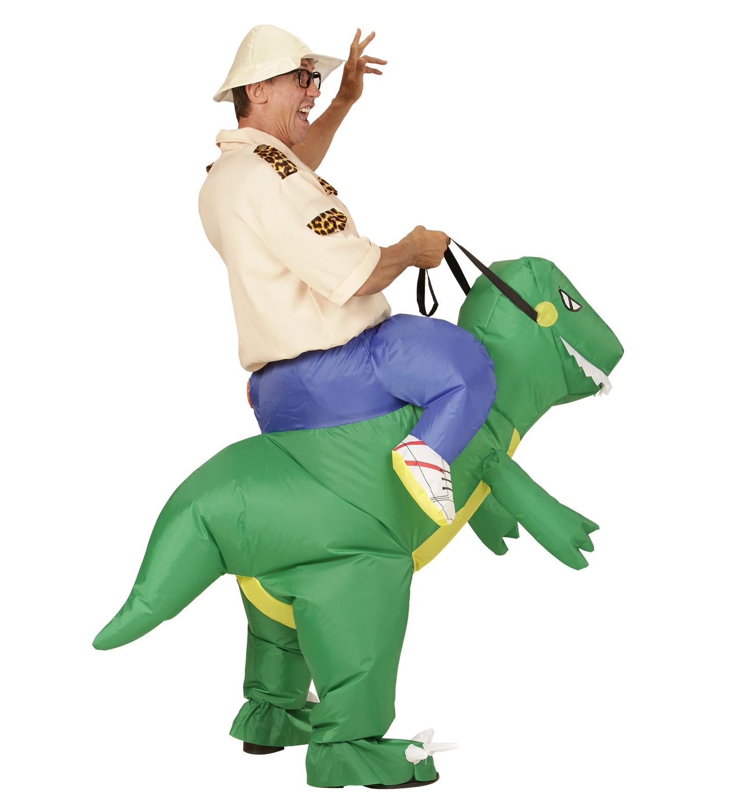 Tabla de tallas de Disfraz Explorador  Dinosaurio Hinchable talla única adulto