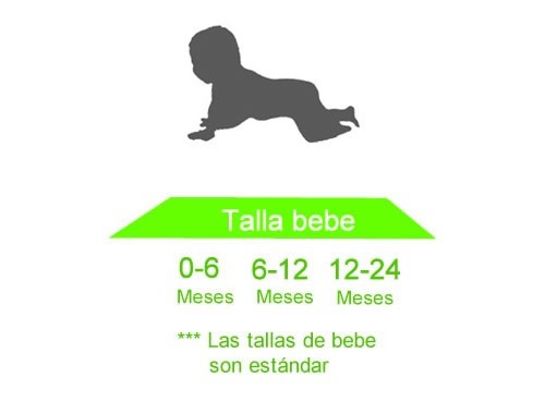 Tabla de tallas de Disfraz Bebé Duende