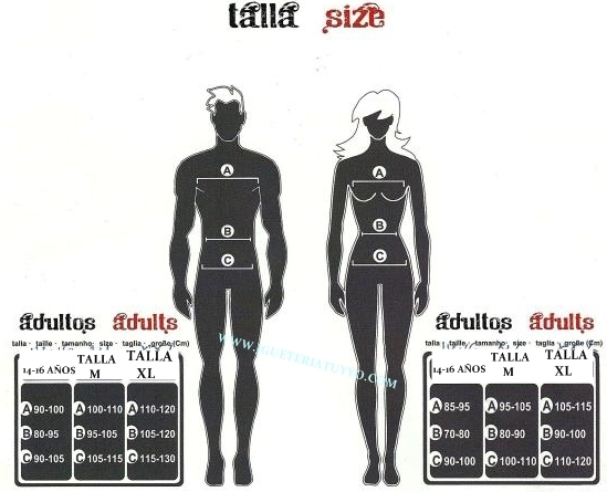 Tabla de tallas de Disfraz adulta Reina Medieval