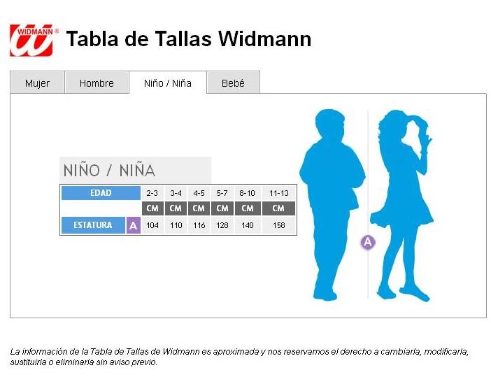 Tabla de tallas de Disfraz  Bruja Naranja en talla niña