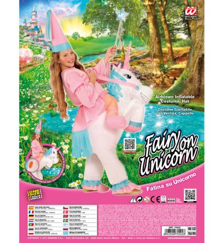 Tabla de tallas de Disfraz Hada con Unicornio Hinchable Talla única