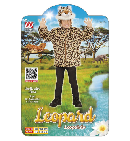 Tabla de tallas de Disfraz leopardo de peluche inafantil